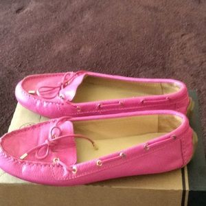 Bright pink flats